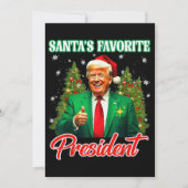 Santa's Favorite President | Trump Christmas Gift シーズンカード (正面)