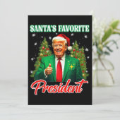 Santa's Favorite President | Trump Christmas Gift シーズンカード (スタンド正面)
