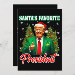 Santa's Favorite President | Trump Christmas Gift シーズンカード