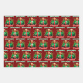 Santa's Favorite President | Trump Christmas Gift ラッピングペーパーシート (正面3)