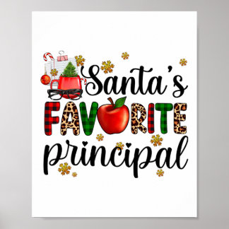 Santa's Favorite Principal Christmas Kids Boys Gir ポスター