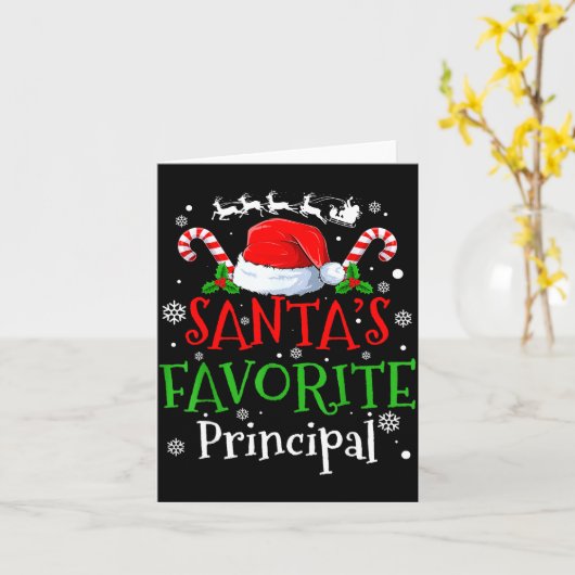 Santa's Favorite Principal Christmas Party  カード (黄色い花)