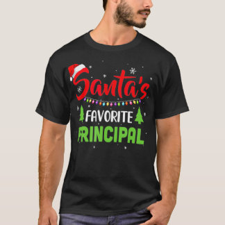 Santa's Favorite Principal Funny Christmas Xmas  Tシャツ