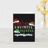 Santa's Favorite Referee Fun Christmas  カード (黄色い花)