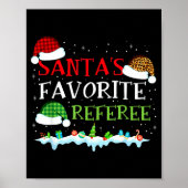 Santa's Favorite Referee Fun Christmas ポスター (正面)