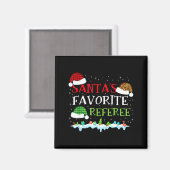 Santa's Favorite Referee Fun Christmas  マグネット (正面/裏面)