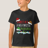Santa's Favorite Referee Fun Christmas  Tシャツ (正面)