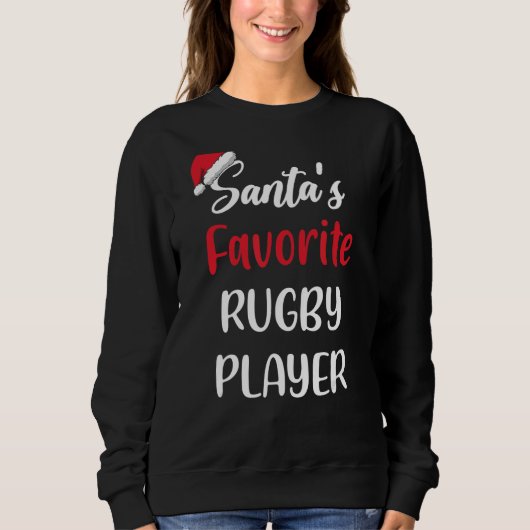 Santas Favorite Rugby Player   Christmas Rugby   スウェットシャツ (正面)