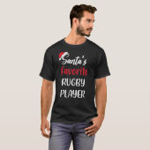 Santas Favorite Rugby Player Christmas Rugby Tシャツ (正面フル)