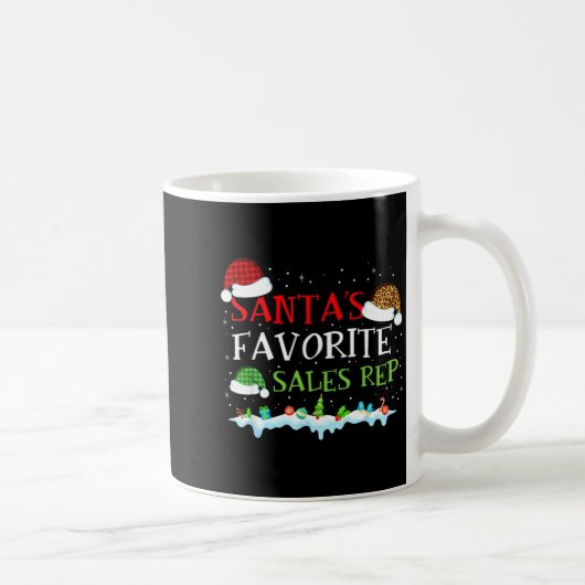 Santa's Favorite S Rep Fun Christmas  コーヒーマグカップ (右)