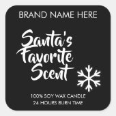 Santa's Favorite Scent | Modern Candle Labels スクエアシール (正面)