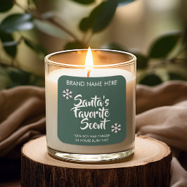 Santa's Favorite Scent | Modern Candle Labels スクエアシール