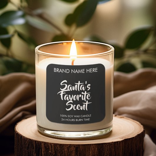 Santa's Favorite Scent | Modern Candle Labels スクエアシール
