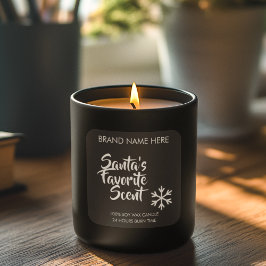 Santa's Favorite Scent | Modern Candle Labels スクエアシール