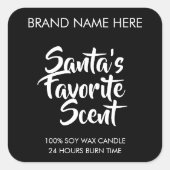 Santa's Favorite Scent | Modern Candle Labels スクエアシール (正面)