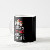 Santa's Favorite Science Teacher Funny Christmas G コーヒーマグカップ (正面左)