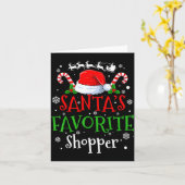 Santa's Favorite Shopper Christmas Party  カード (黄色い花)