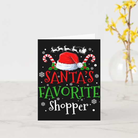Santa's Favorite Shopper Christmas Party  カード (黄色い花)