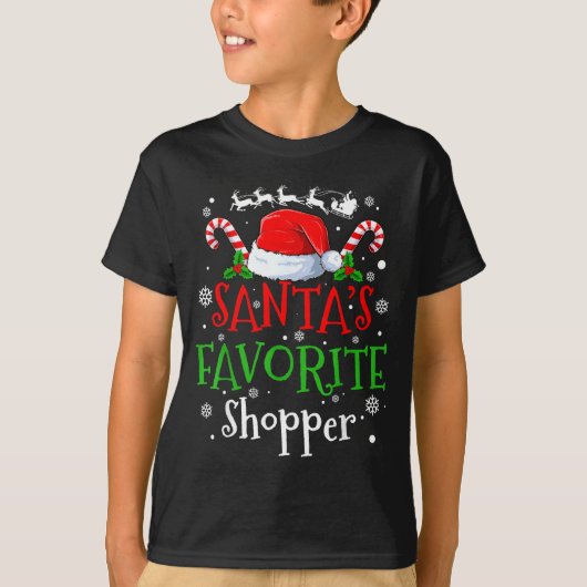Santa's Favorite Shopper Christmas Party  Tシャツ (正面)