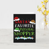 Santa's Favorite Shopper Fun Christmas Consultant  カード (黄色い花)
