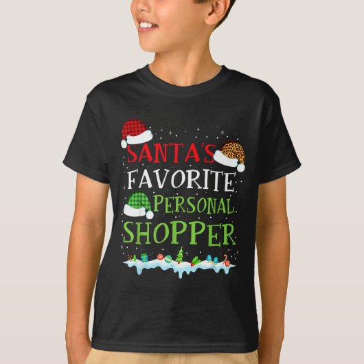 Santa's Favorite Shopper Fun Christmas Consultant  Tシャツ (正面)