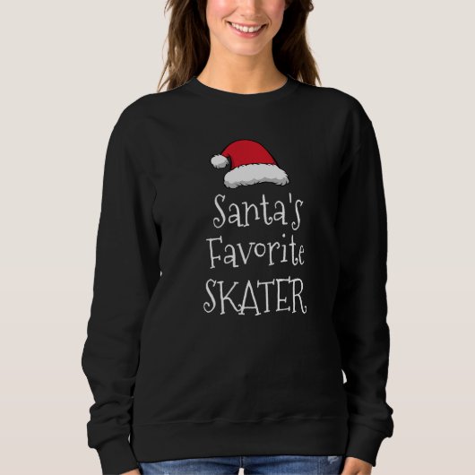 Santas Favorite Skater  Christmas  Figure Skating スウェットシャツ (正面)