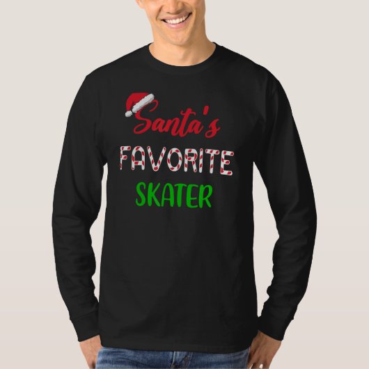 Santas Favorite Skater   Funny Figure Skating Chri Tシャツ (正面)