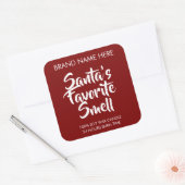 Santa's Favorite Smell Candle Labels スクエアシール (封筒)