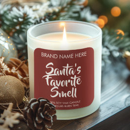 Santa's Favorite Smell Candle Labels スクエアシール