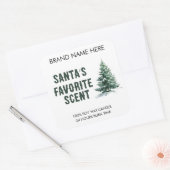 Santa's Favorite Smell | Modern Candle Labels スクエアシール (封筒)