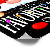 Santas Favorite Son Gnome Matching Christmas Paja  ポスター (角)