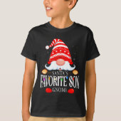 Santas Favorite Son Gnome Matching Christmas Paja  Tシャツ (正面)