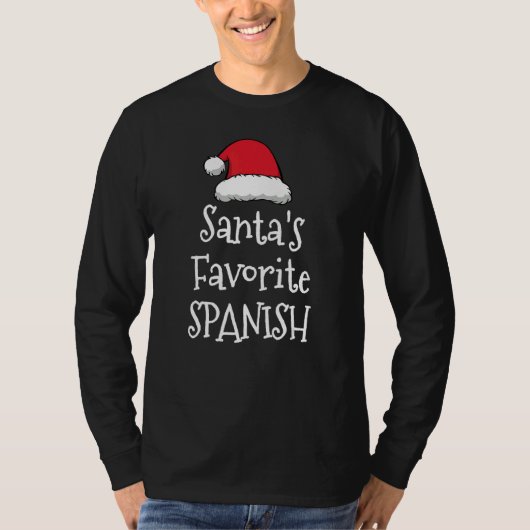 Santas Favorite Spanish   Christmas     Xmas pajam Tシャツ (正面)