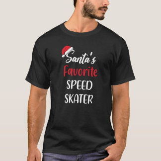 Santas Favorite Speed Skater  Christmas Speed Skat Tシャツ