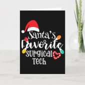 Santa's Favorite Surgical Tech Christmas Lights Sa カード (正面)