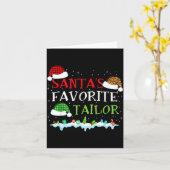 Santa's Favorite Tailor Fun Christmas Alterations  カード (黄色い花)