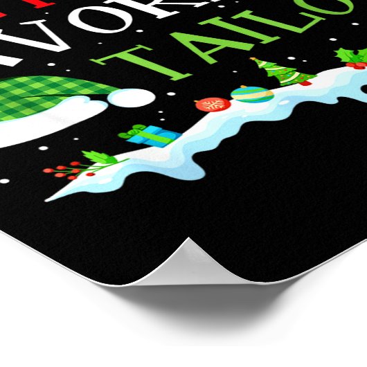 Santa's Favorite Tailor Fun Christmas Alterations  ポスター (角)