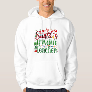 Santa's Favorite Teacher Christmas Women Men Santa パーカ