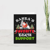 Santa's Favorite Tech Support Funny Christmas Vaca カード (正面)