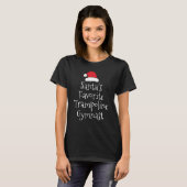 Santas Favorite Trampoline Gymnast   Christmas     Tシャツ (正面フル)