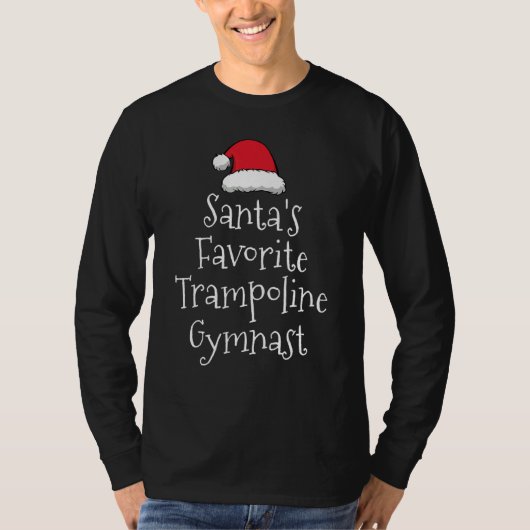 Santas Favorite Trampoline Gymnast   Christmas     Tシャツ (正面)