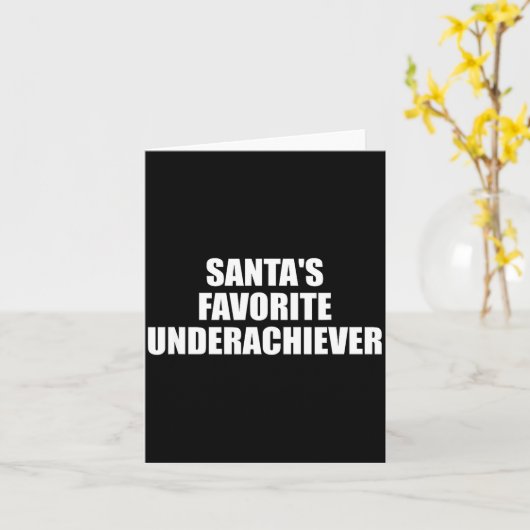 Santas Favorite Underachiever Funny Christmas Holi カード (黄色い花)
