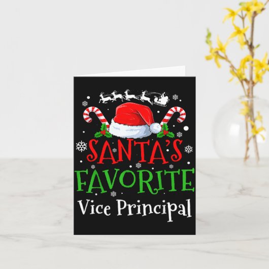 Santa's Favorite Vice Principal Christmas Party  カード (黄色い花)