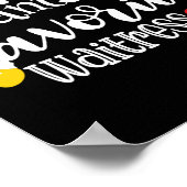 Santa's Favorite Waitress Christmas Lights Santa H ポスター (角)