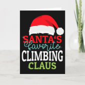 Santa's Favorite Xmas Climbing Christmas Claus Pjs カード (正面)