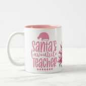Santa's Favourite Teacher ツートーンマグカップ (左)