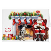 Santa's Gift Black White Great Dane Dog Christmas (正面横)