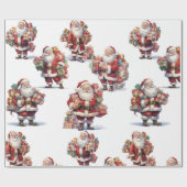 Santa's Gift Parade Wrapping Paper ラッピングペーパー (フラット)