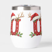 Santa's hat Monogrogram initial U merry Christmas (正面)