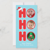 Santas Ho Ho Christmasフォトフレーム シーズンカード (正面)